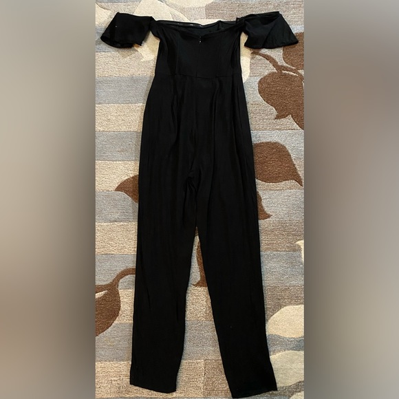 Anthropologie I Cashmere & Cupcakes Havana Off Shoulder Cap Sleeve Jumpsuit - Picture 2 of 7